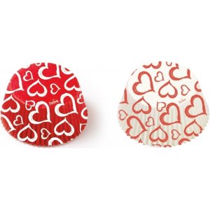 Muffinsformer - Hjerter - Rød/Hvit - 36-pakning Muffinsformer - Hjerter - Rød/Hvit - 36-pakning