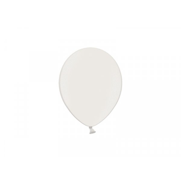 Miniballonger - Metallisk - Hvit - 10-pakning