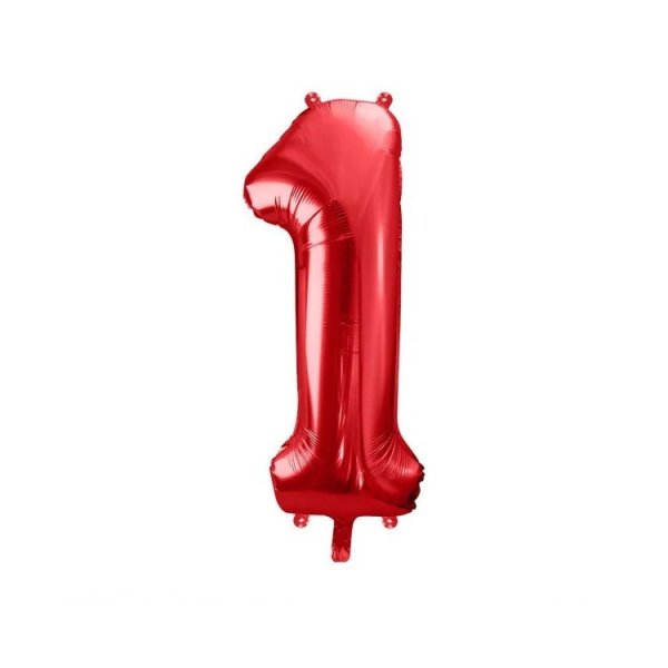 Tallballong - Rød 86cm - Nummer: 1 Tallballong - Rød 86cm - Nummer: 1