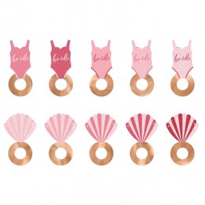 Drikkelapper - Badedrakt - Rosa/Gull - 10-pakning Drikkelapper - Badedrakt - Rosa/Gull - 10-pakning