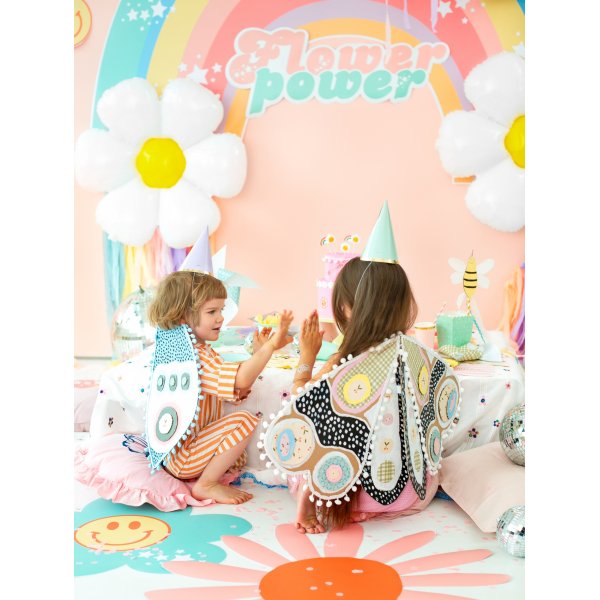 Festhatter - Pastellmiks med gullkant - 6-pakning