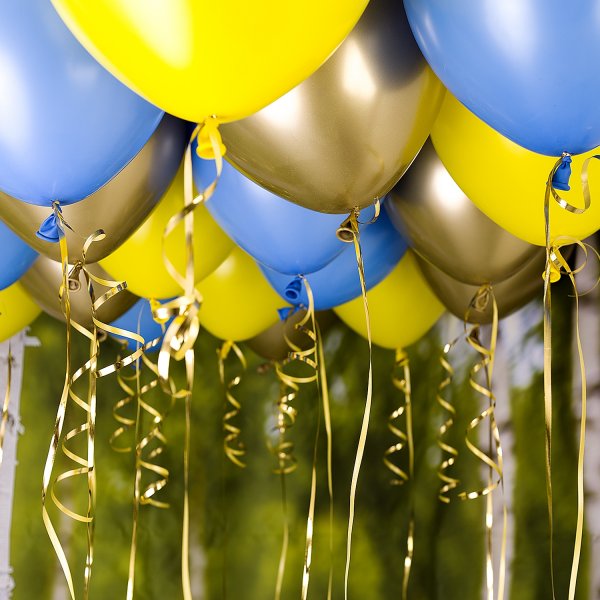 Ballongtak - Gull, Bl�, Gul