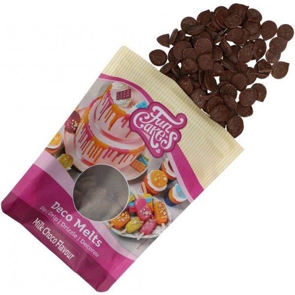 Deco Melts - Melkesjokolade - Funcakes - 250g Deco Melts - Melkesjokolade - Funcakes - 250g