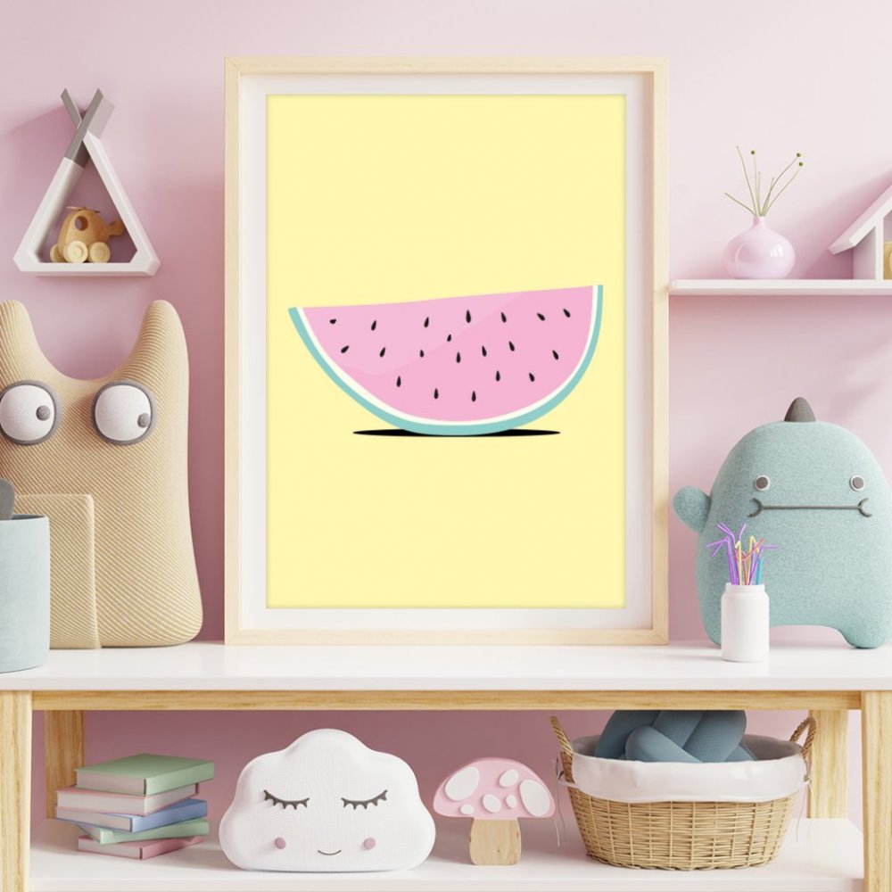 Plakat – Mellow Melon – Størrelse: A3 (297 x 420 mm)