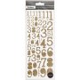 Glitterklistremerker - gull - tall - 10x24 cm - 2 ark Glitterklistremerker - gull - tall - 10x24 cm - 2 ark