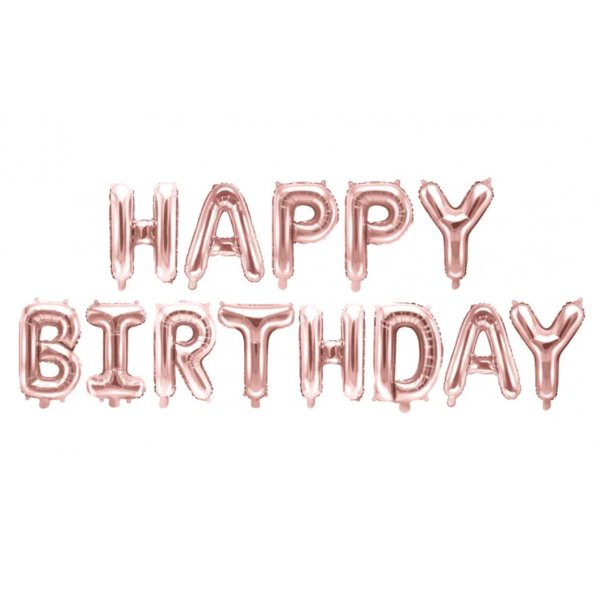 Ballonggirland - Gratulerer med dagen - Rosegull Ballonggirland - Gratulerer med dagen - Rosegull