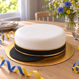 Studentkake - 1 kg sukkerpasta og gullmaling