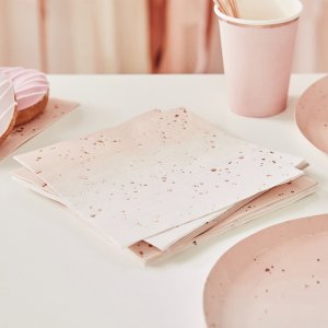 Servietter - Akvarell - Rosa - 16-pakning Servietter - Akvarell - Rosa - 16-pakning