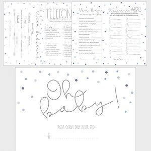 Babyshower-sett - Blå Babyshower-sett - Blå