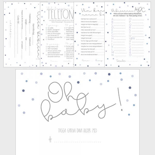 Babyshower-sett - Bl�