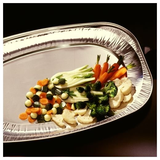 Ovala serveringsfat - 3-pack - Silver