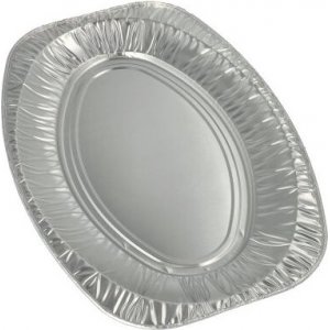 Ovalt serveringsfat - 3-pakning - Sølv Ovalt serveringsfat - 3-pakning - Sølv