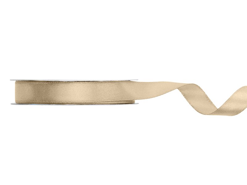 Satengbånd – Kaldt gull – (Bredde: 12 mm) – 25 meter