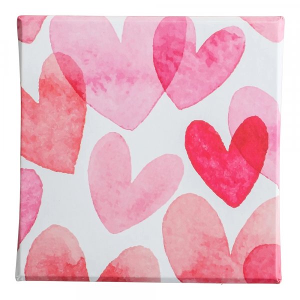 Gaveeske - Valentinsdag - Rosa/rød - 10x10 cm Gaveeske - Valentinsdag - Rosa/rød - 10x10 cm