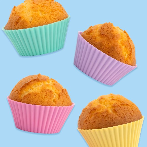 Silikonform - Muffinsformer - Super Streussel - Blandede farger - 12 stk Silikonform - Muffinsformer - Super Streussel - Blandede farger - 12 stk
