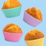 Silikonform - Muffinsformer - Super Streussel - Blandede farger - 12 stk Silikonform - Muffinsformer - Super Streussel - Blandede farger - 12 stk