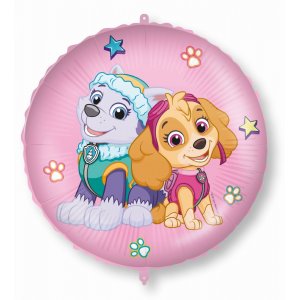 Folieballong - Paw Patrol - Skye & Everest - Rund - 46 cm Folieballong - Paw Patrol - Skye & Everest - Rund - 46 cm