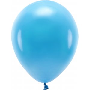 Ensfargede ballonger - ko 30 cm - Turkis - 10-pakning