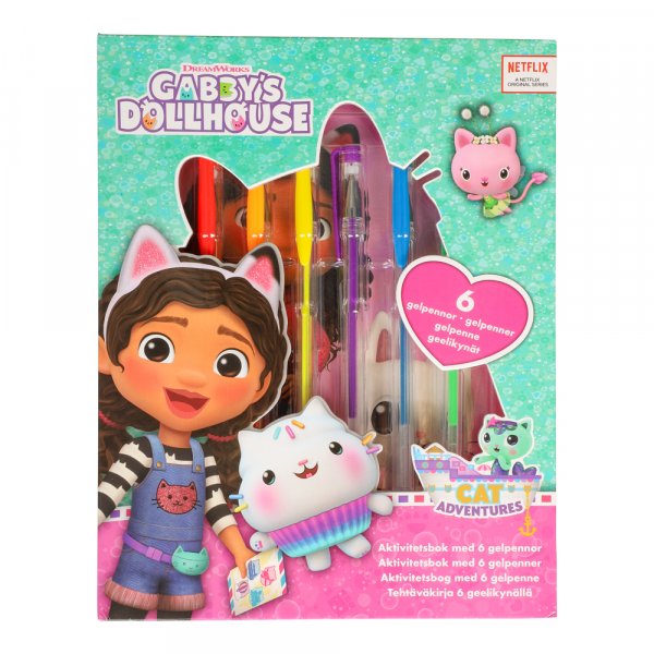 Gabbys dukkehus - Aktivitetsbok med gelpenner Gabbys dukkehus - Aktivitetsbok med gelpenner