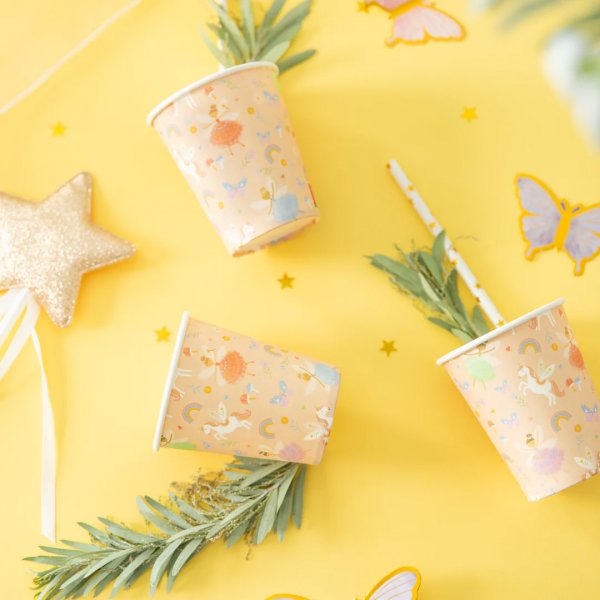 Pappkrus - Enhjørninger og Prinsesser - 220 ml - 6 stk Pappkrus - Enhjørninger og Prinsesser - 220 ml - 6 stk