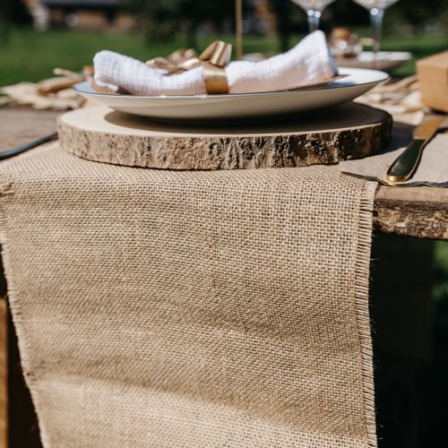 Jute bordl�per - Naturfarget - 28 cm x 5 m