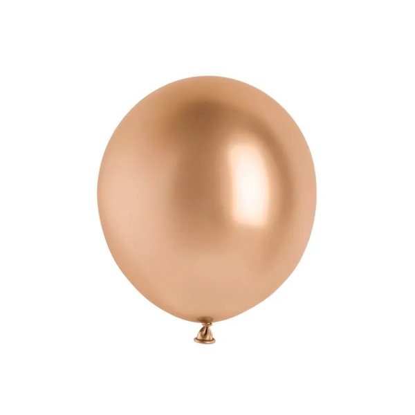 Ballong - Glanset - Rosegull - 45 cm - 5-pakning Ballong - Glanset - Rosegull - 45 cm - 5-pakning