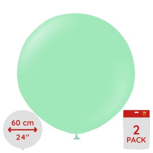 Ballonger ensfargede - Premium 60 cm - Mintgrønn - 2-pakning Ballonger ensfargede - Premium 60 cm - Mintgrønn - 2-pakning