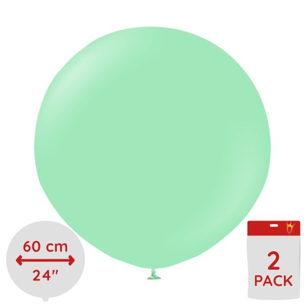 Ballonger ensfargede - Premium 60 cm - Mintgrønn - 2-pakning Ballonger ensfargede - Premium 60 cm - Mintgrønn - 2-pakning