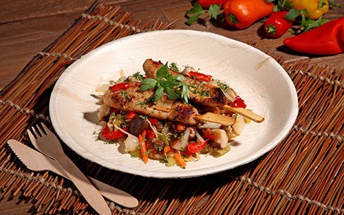 Palmebladstallerkener - Pure - Runde - 23 cm - 6-pakning Palmebladstallerkener - Pure - Runde - 23 cm - 6-pakning