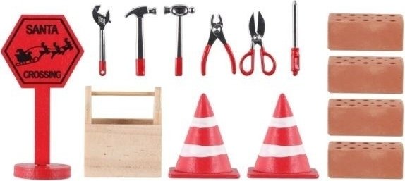 Minigjenstander - Julenissen bygger om Minigjenstander - Julenissen bygger om