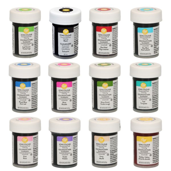 Pastafarger - Storpakke med 12 farger - 12 x 28 g - Wilton