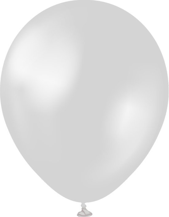 Miniballonger ensfargede – Premium 13 cm – Metallisk sølv – 25-pakning – Miniballonger, Ballonger