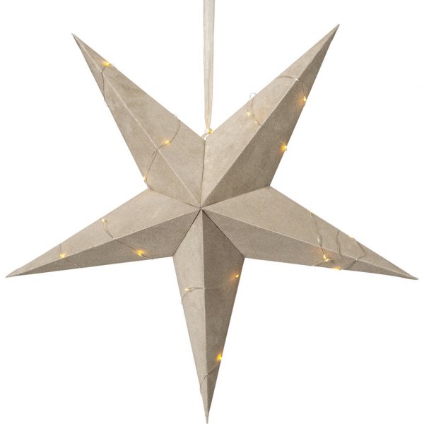 Julestjerne - Flyel - Beige