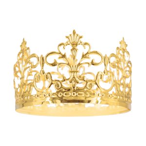 Kaketopper - Krone - Gull - 10 cm