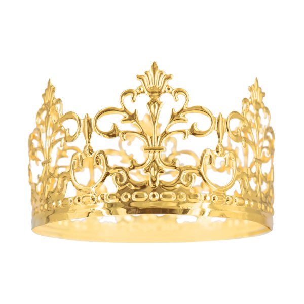 Kaketopper - Krone - Gull - 10 cm