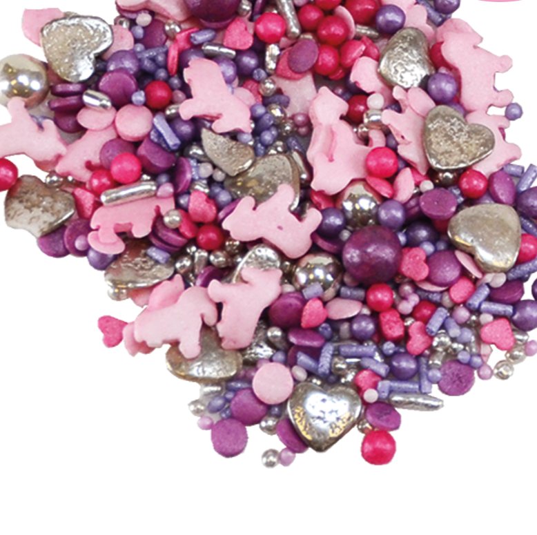 Strøblanding – Lille enhjørning – SweetKitchen – 40 g – Dryssblandinger, Sprinkles
