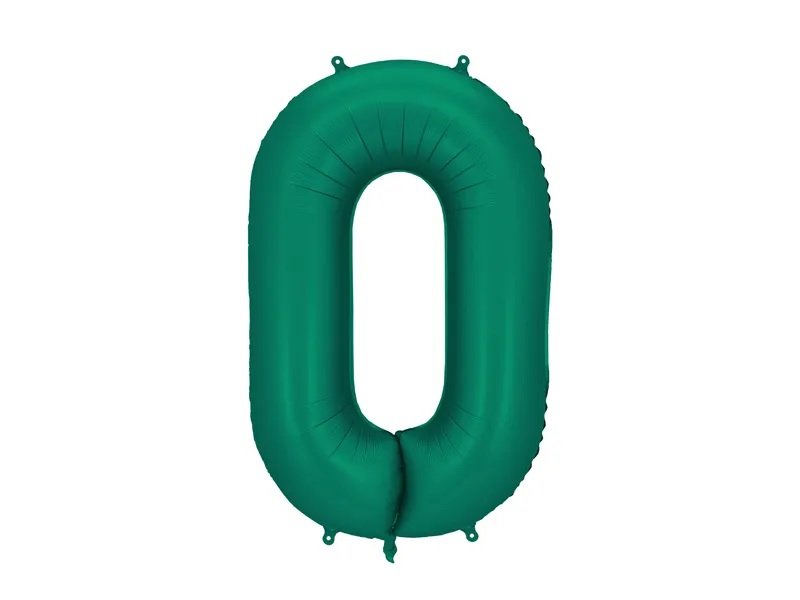 Tallballong – Flaskegrønn – 86 cm – Tall: 0 – Tallballonger, Ballonger