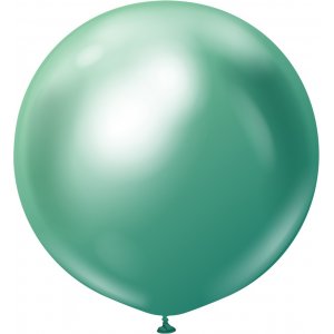 Ballonger ensfargede - Premium 90 cm - Grnn Krom - 2-pakning