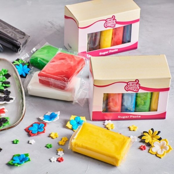 Sukkerpasta - Mixpack - Fargerik - FunCakes - 5x100g Sukkerpasta - Mixpack - Fargerik - FunCakes - 5x100g