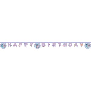 Papirbanner - Gratulerer med dagen - Engel - Utstanset Papirbanner - Gratulerer med dagen - Engel - Utstanset