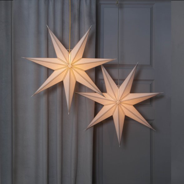 Julestjerne - NICOLAS 80 cm - Hvit/Sølv Julestjerne - NICOLAS 80 cm - Hvit/Sølv