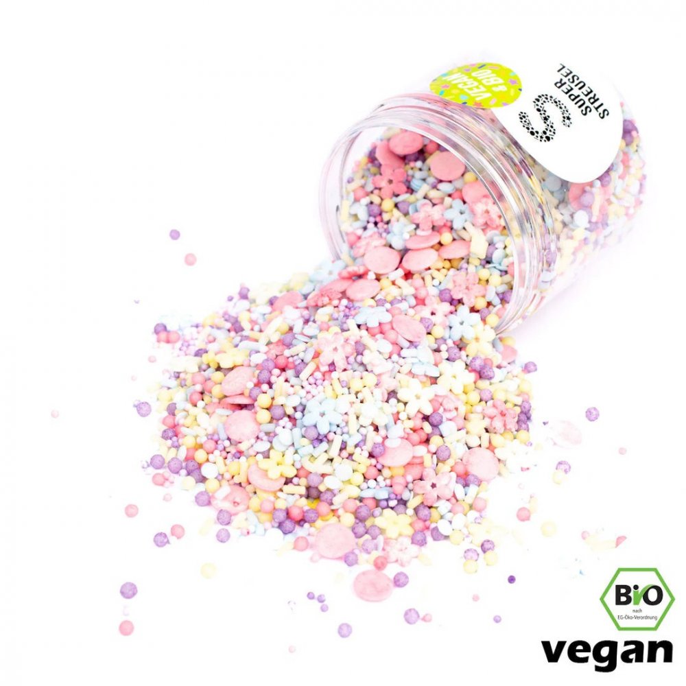 Strøblanding - Superstreusel - Økologisk og vegansk - Blomsterkraft - 90g - Dryssblandinger, Sprinkles