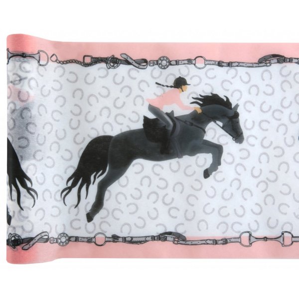 Bordløper - Hestefest - Rosa/Svart Bordløper - Hestefest - Rosa/Svart
