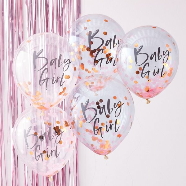Konfettiballonger - Baby Girl - Twinkle Twinkle