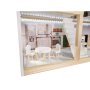 Dukkeskap LULILO FLORO boho med LED-belysning 78 cm tre