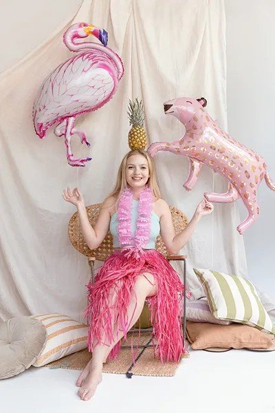 Hawaiisk krans - Rosa - 120 cm