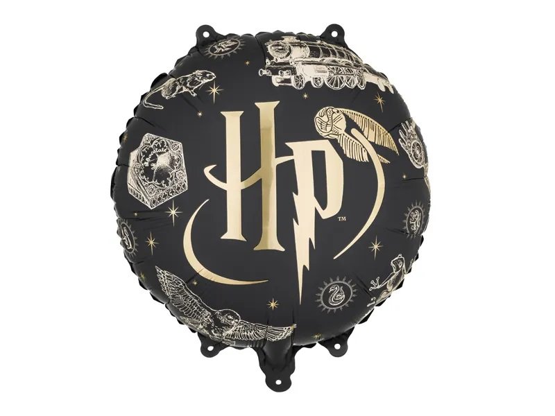 Folieballong - Harry Potter - Svart/gull - 35 cm - Harry Potter