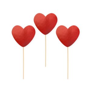 Kakespenner - R�de hjerter - 6 stk