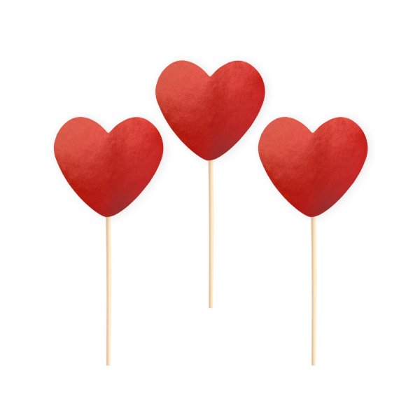 Kakespenner - R�de hjerter - 6 stk