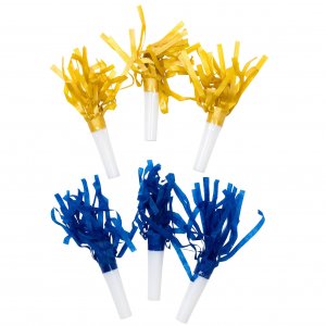 Festsprøytetupper 13 cm, 6 stk - Blå og gull Festsprøytetupper 13 cm, 6 stk - Blå og gull